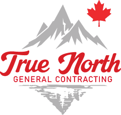 True North General Contracting logo with mountain design.